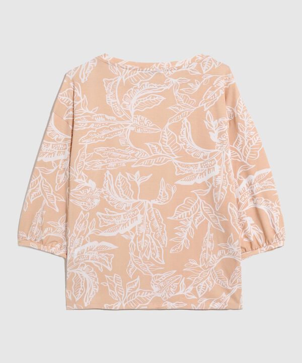 Camiseta Mujer Estampada Manga 3/4 Abullonada image number null