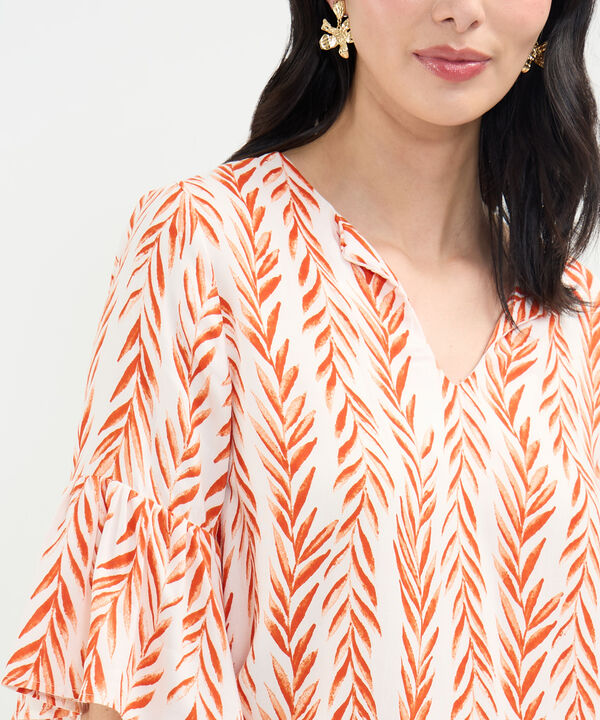 Blusa Estampado de Hojas image number null