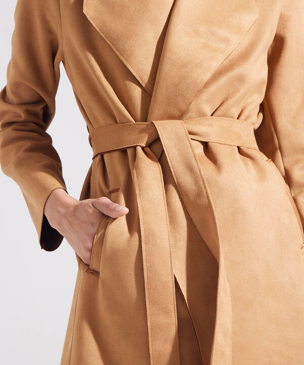 Chaqueta Unicolor Tipo Trench image number null