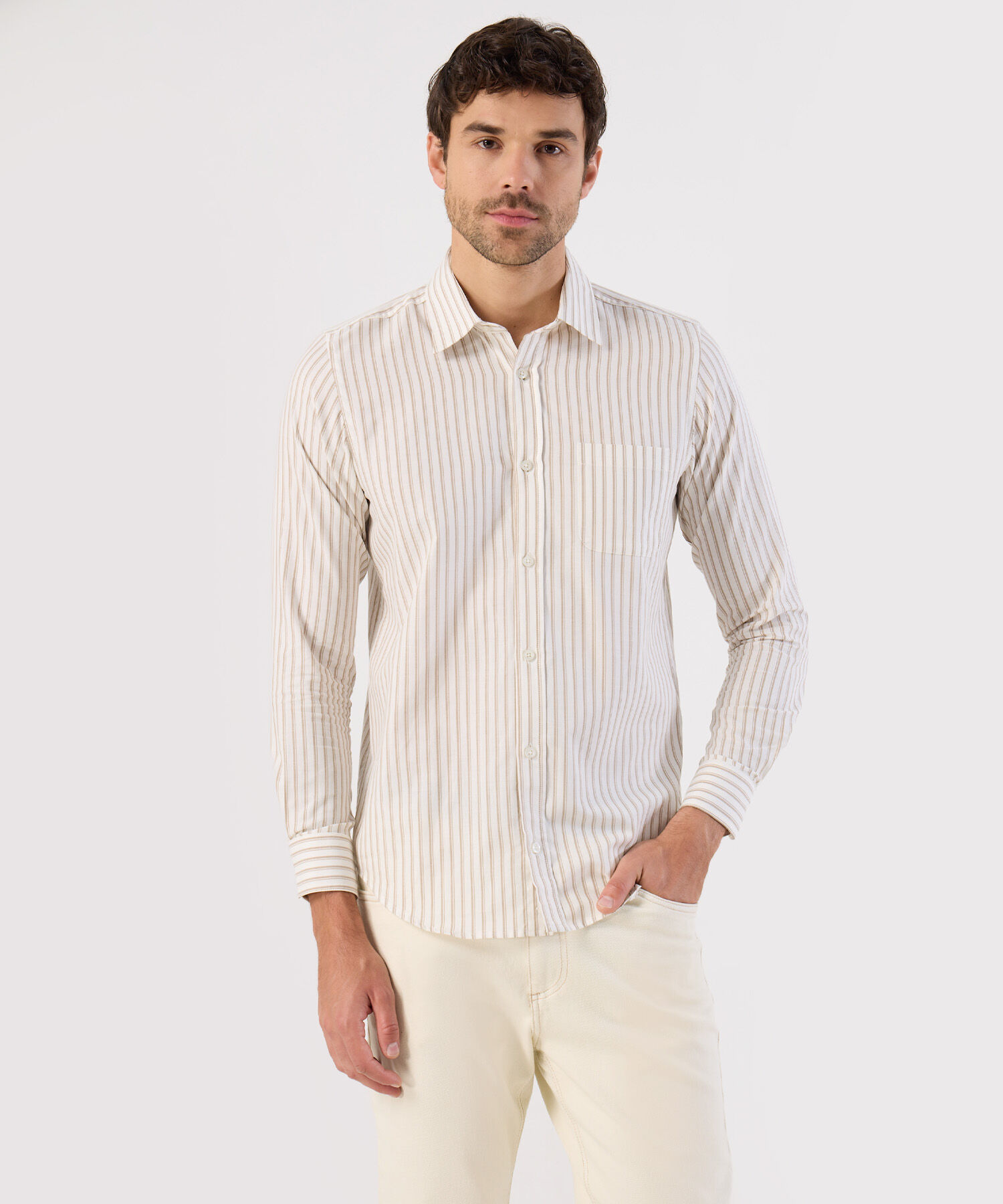 Camisa Regular Fit De Bolsillo Para Hombre