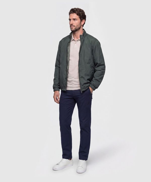 Chaqueta Doble Faz con Cuello Alto Hombre