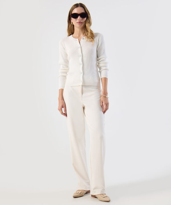 C&aacute;rdigan Mujer Tejido Acanalado Botones Joya image number null