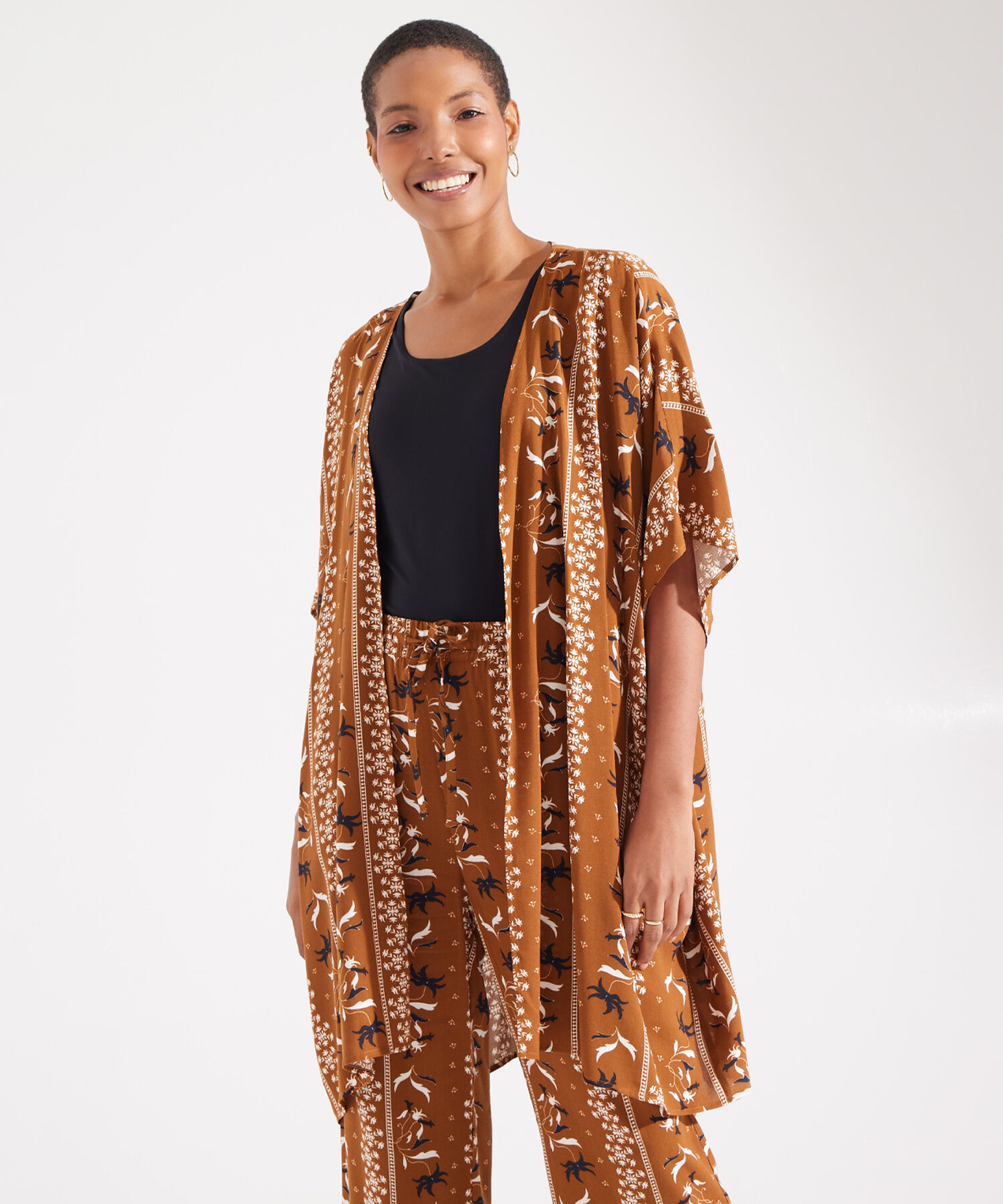 Kimono Abierto Estampado
