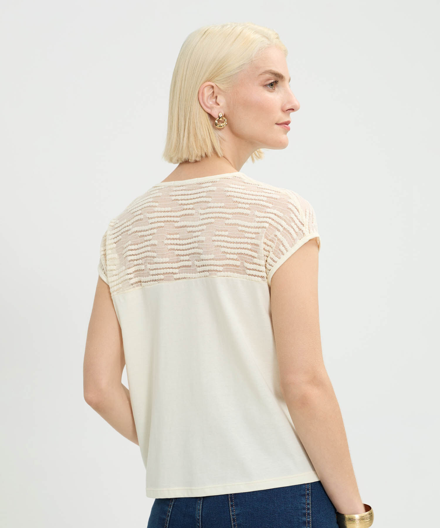 Camiseta Unicolor Con Textura