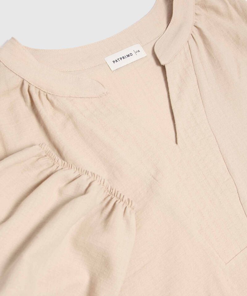 Blusa Unicolor Manga 3/4 Para Mujer Curvy