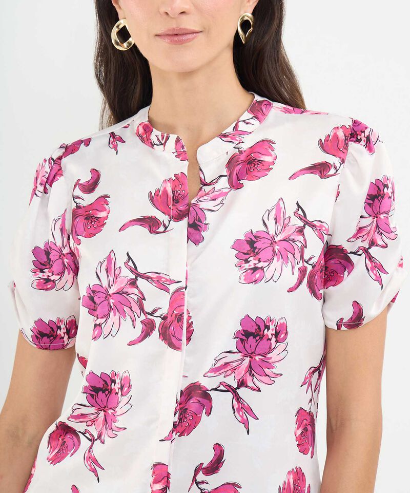 Blusa Estampada Manga Englobada