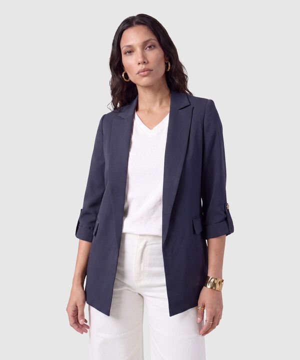 Blazer Casual Manga Larga Mujer image number null