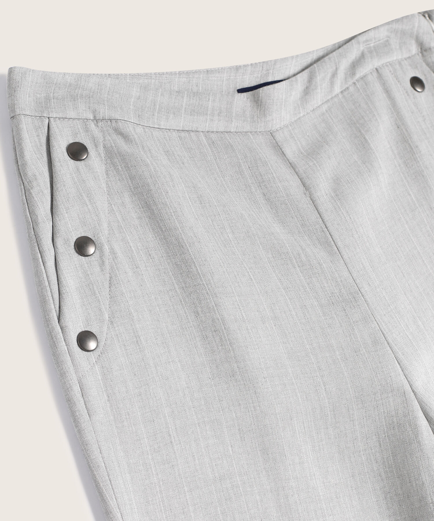 Pantalon Moda Tiro Alto Preteñido