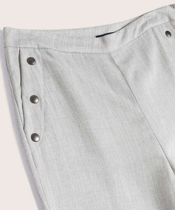 Pantalon Moda Tiro Alto Preteñido