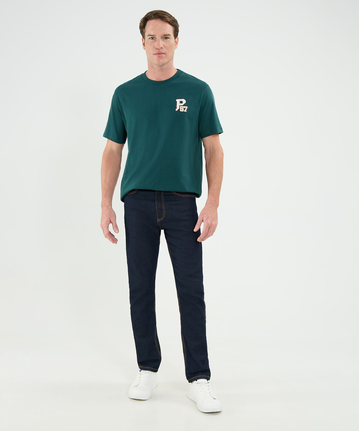 Camiseta Con Bordado Para Hombre