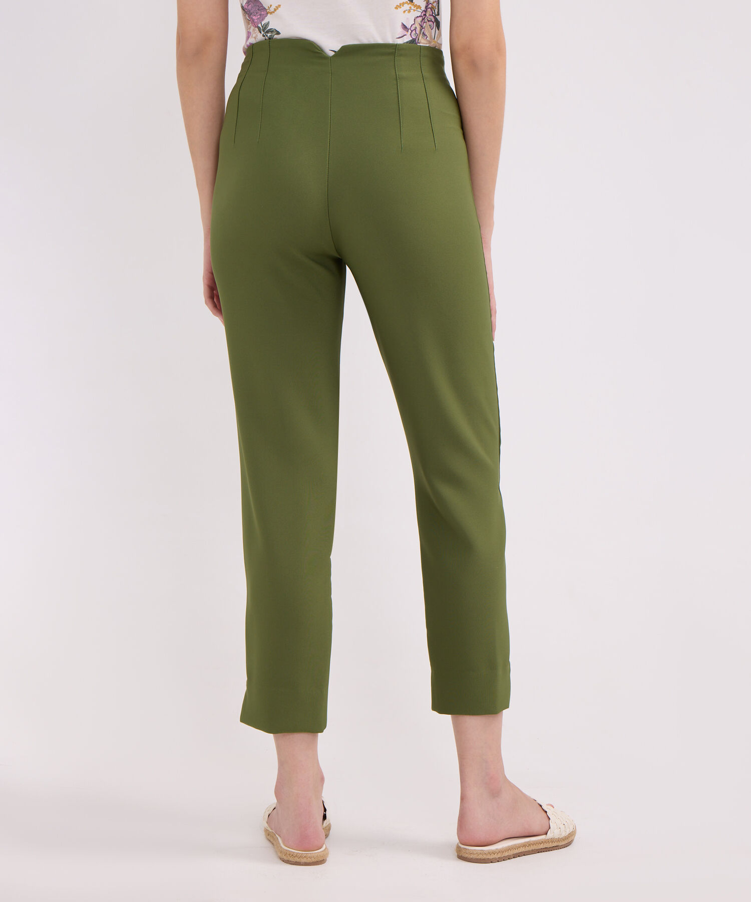 Pantalon Tiro Alto Unicolor