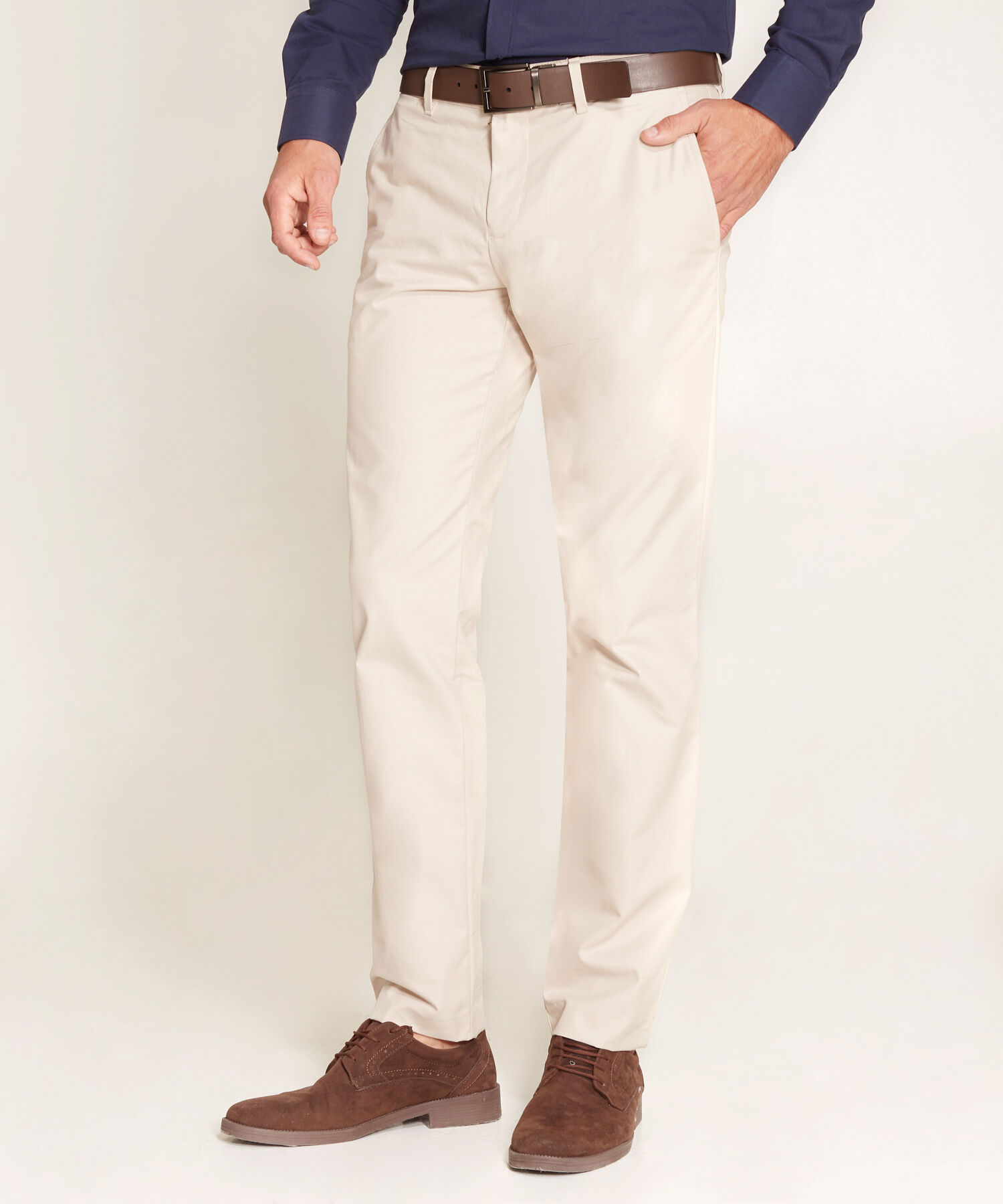 Pantal&oacute;n Chino Unicolor Para Hombre