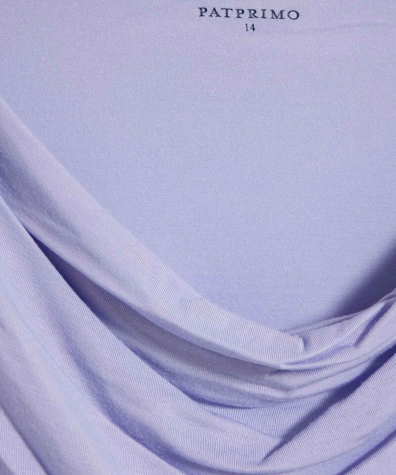 Camiseta Mujer Cuello Drapeado Manga 3/4 Elegante