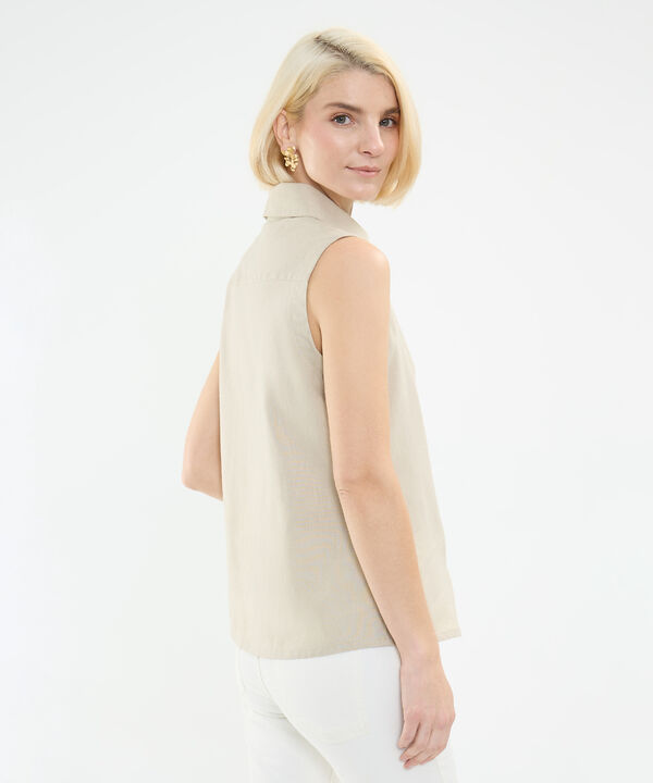 Camisa en Efecto Lino