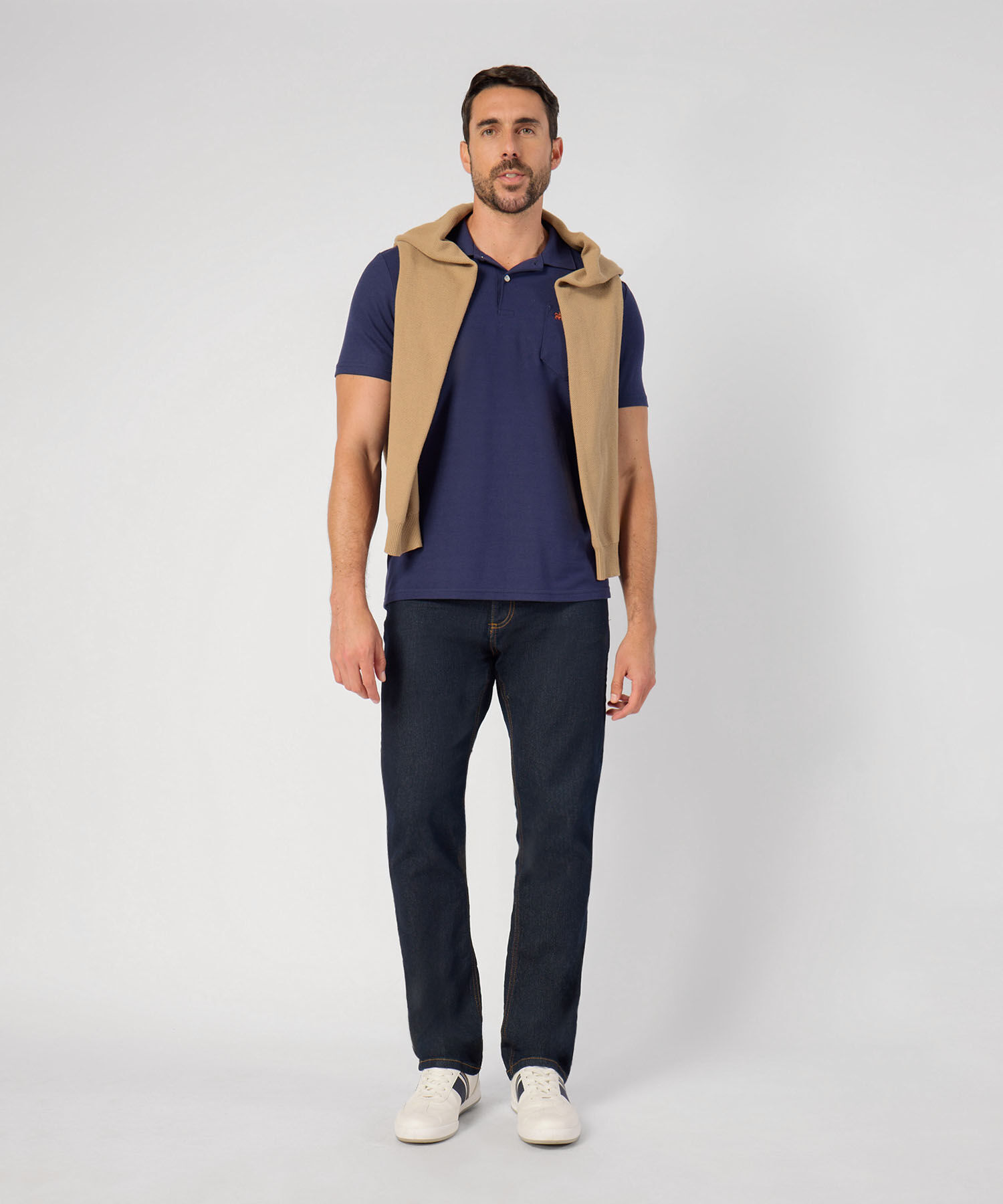 Polo Unicolor Con Bolsillo 