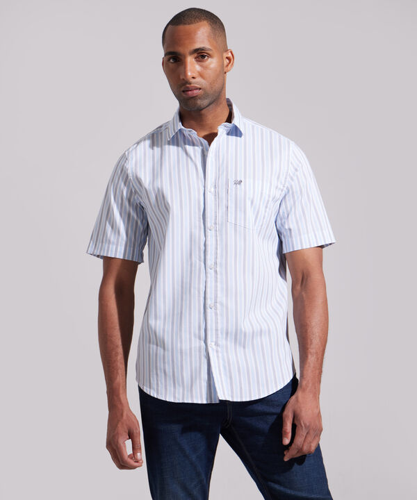Camisa Preteñida Manga Corta Con Bolsillo Y Silueta Regular Fit image number null