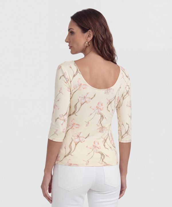 Camiseta Estampada Manga 3/4 