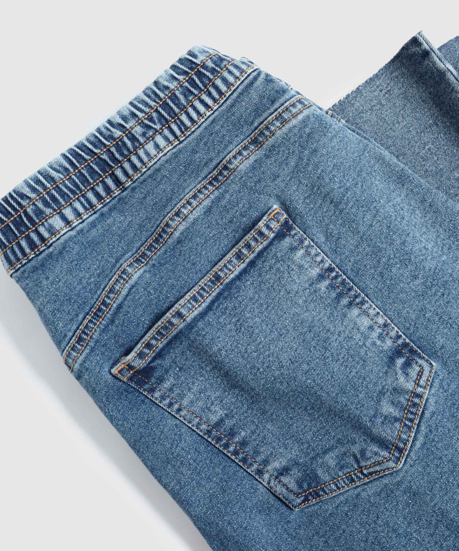 Jean Straight De Tiro Medio Para Mujer Curvy