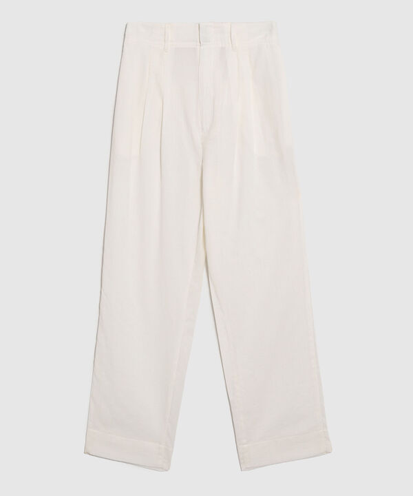 Pantal&oacute;n Cl&aacute;sico Con Pinzas Para Mujer image number null