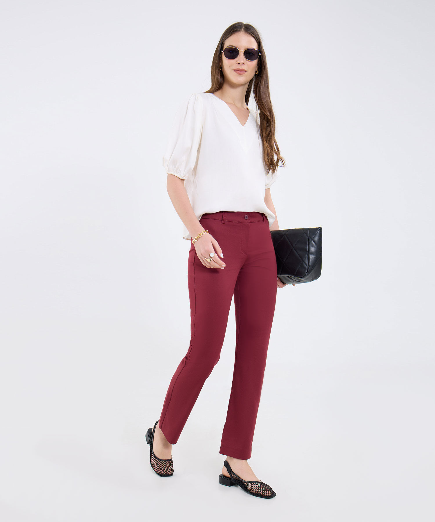 Blusa Unicolor Con Detalle