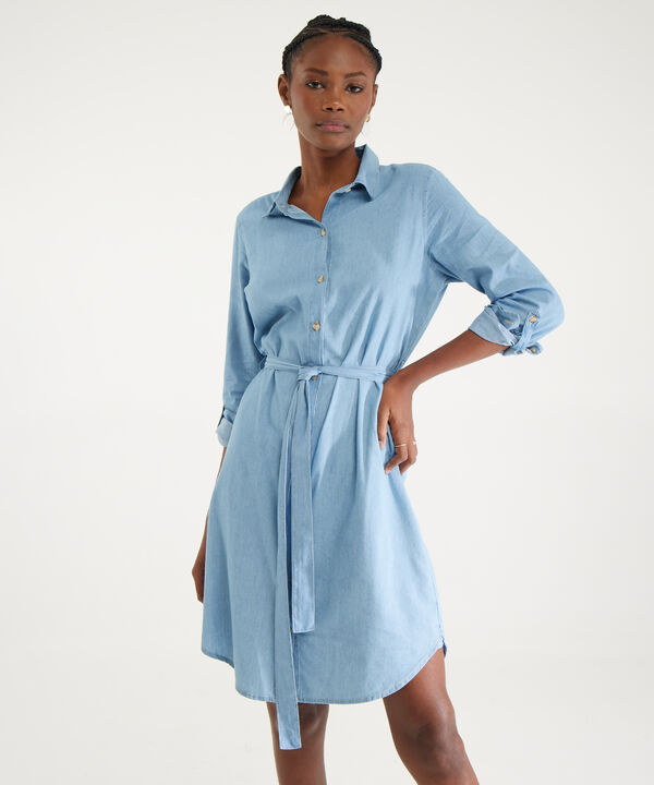Vestido Camisero Tono Medio Claro