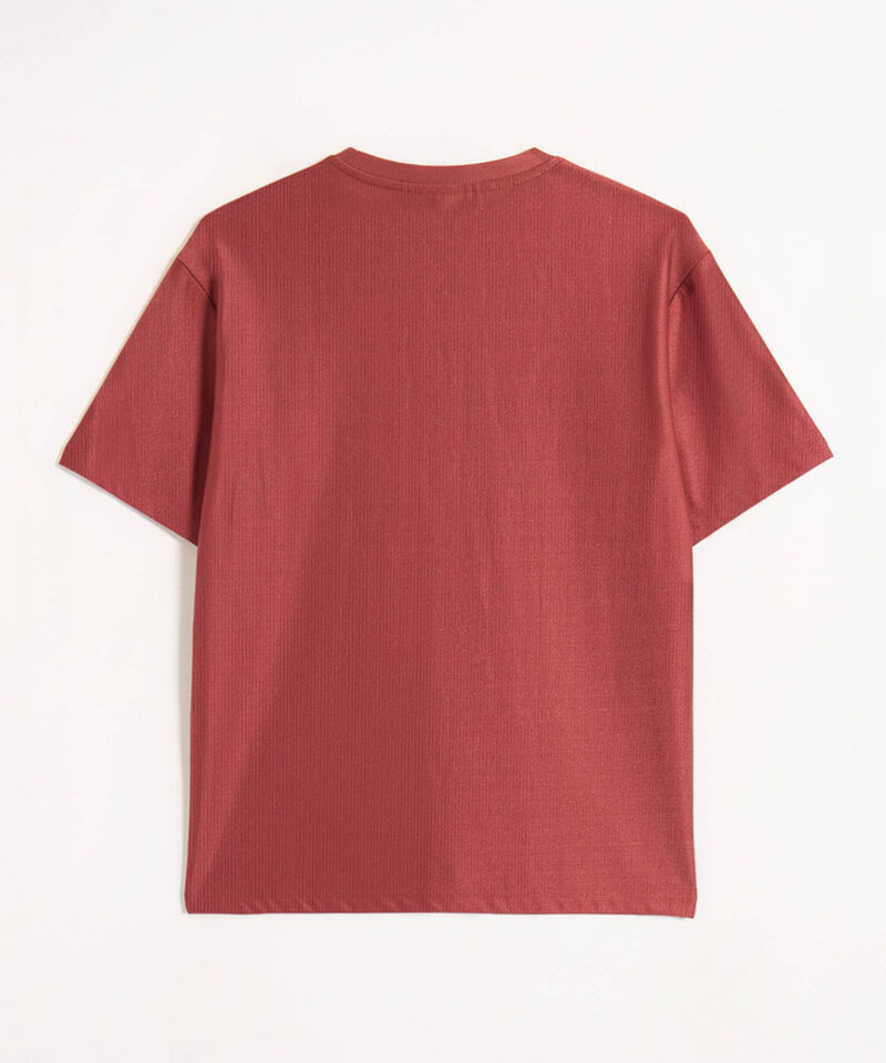 Camiseta Texturizada Cuello Redondo Mujer