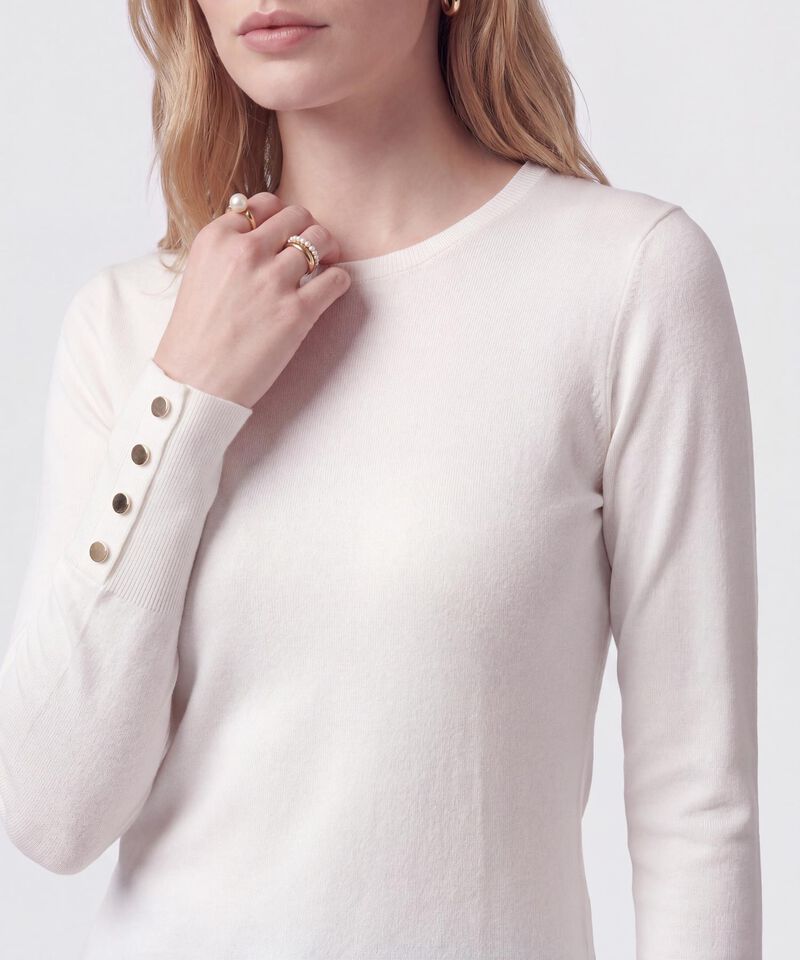 Saco Cuello Redondo Con Botones En Pu&ntilde;os
