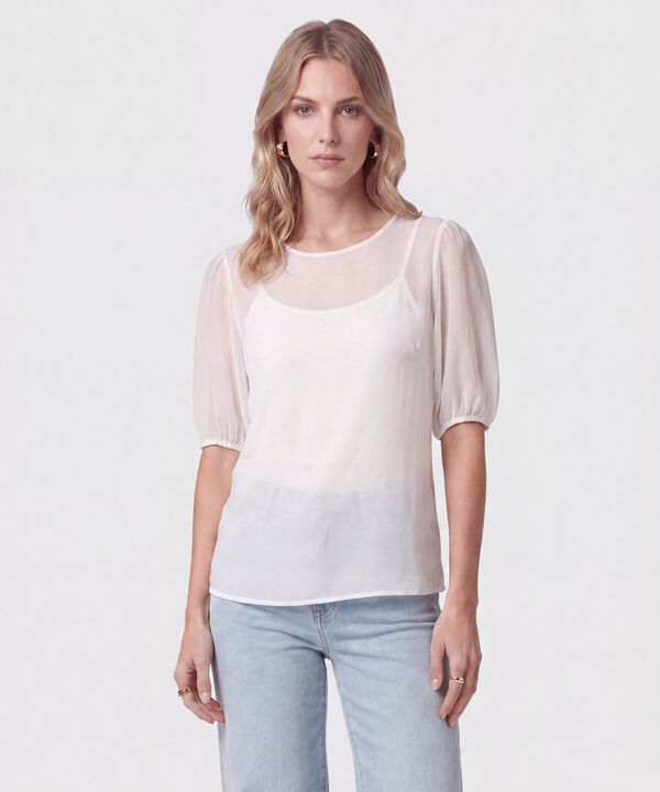 Blusa Mangas Transparentes Mujer image number null