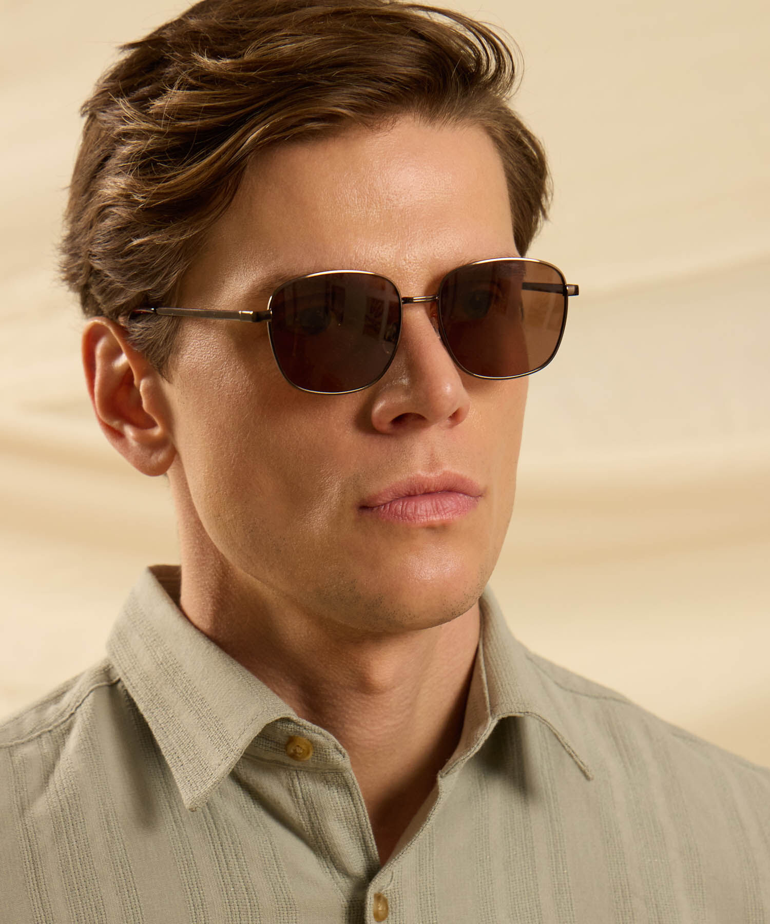 Gafas de Sol Montura Ovalada Cl&aacute;sica Para Hombre