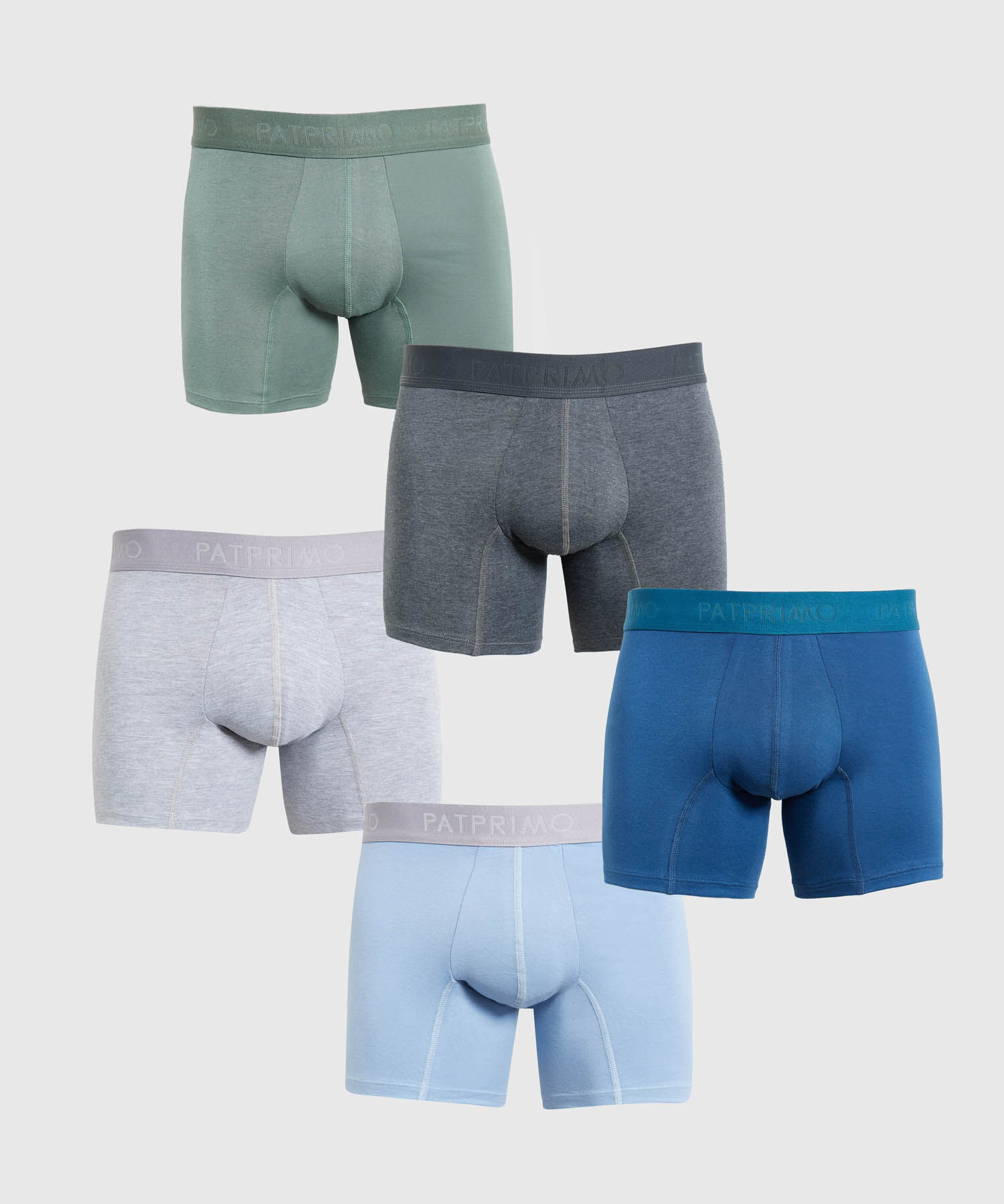 Pack X5 Boxer Medio En Algodón Unicolor