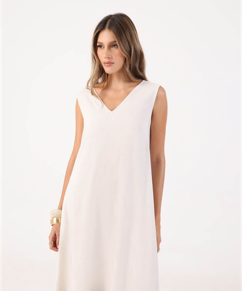 Vestido Midi Minimalista De Silueta Amplia