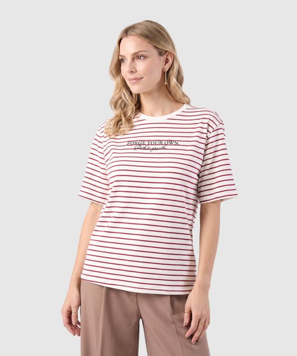 Camiseta Estampada De Manga Corta Para Mujer