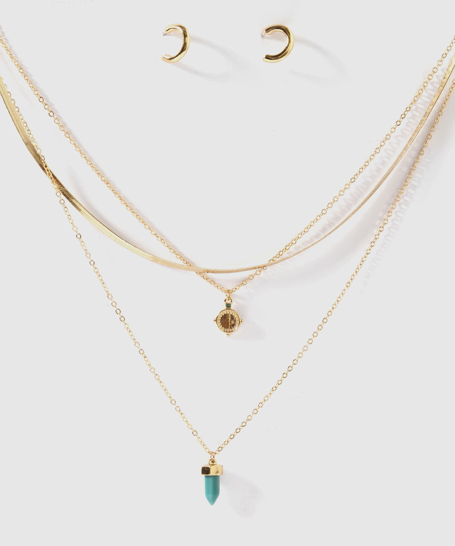 Set de Collares y Aretes en Tonos 