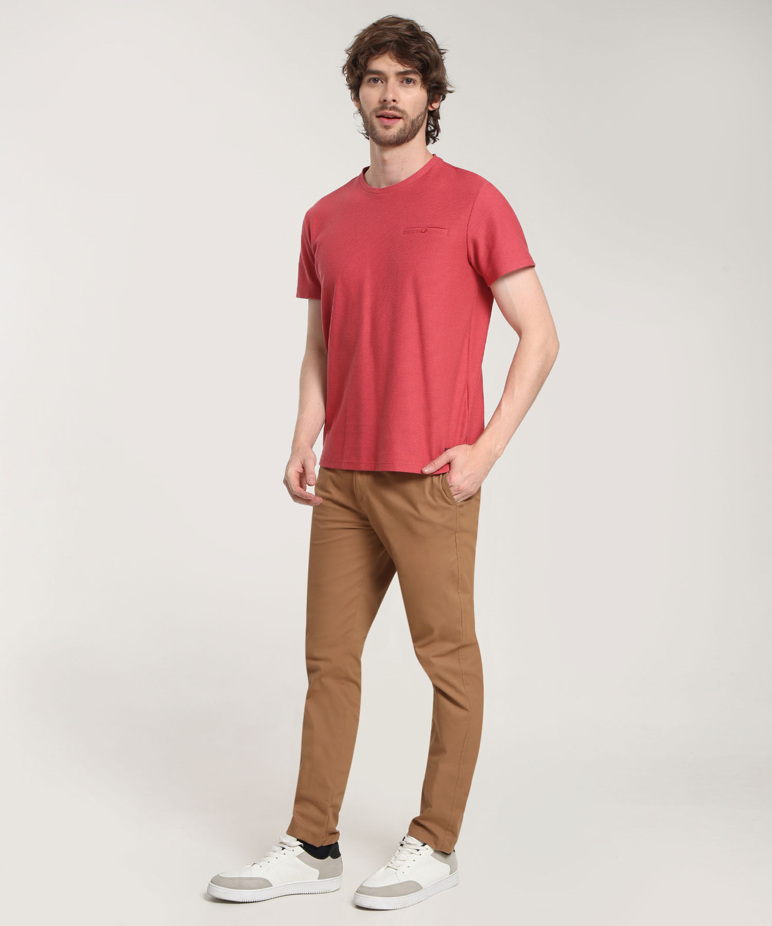Camiseta Manga Corta Con Bolsillo