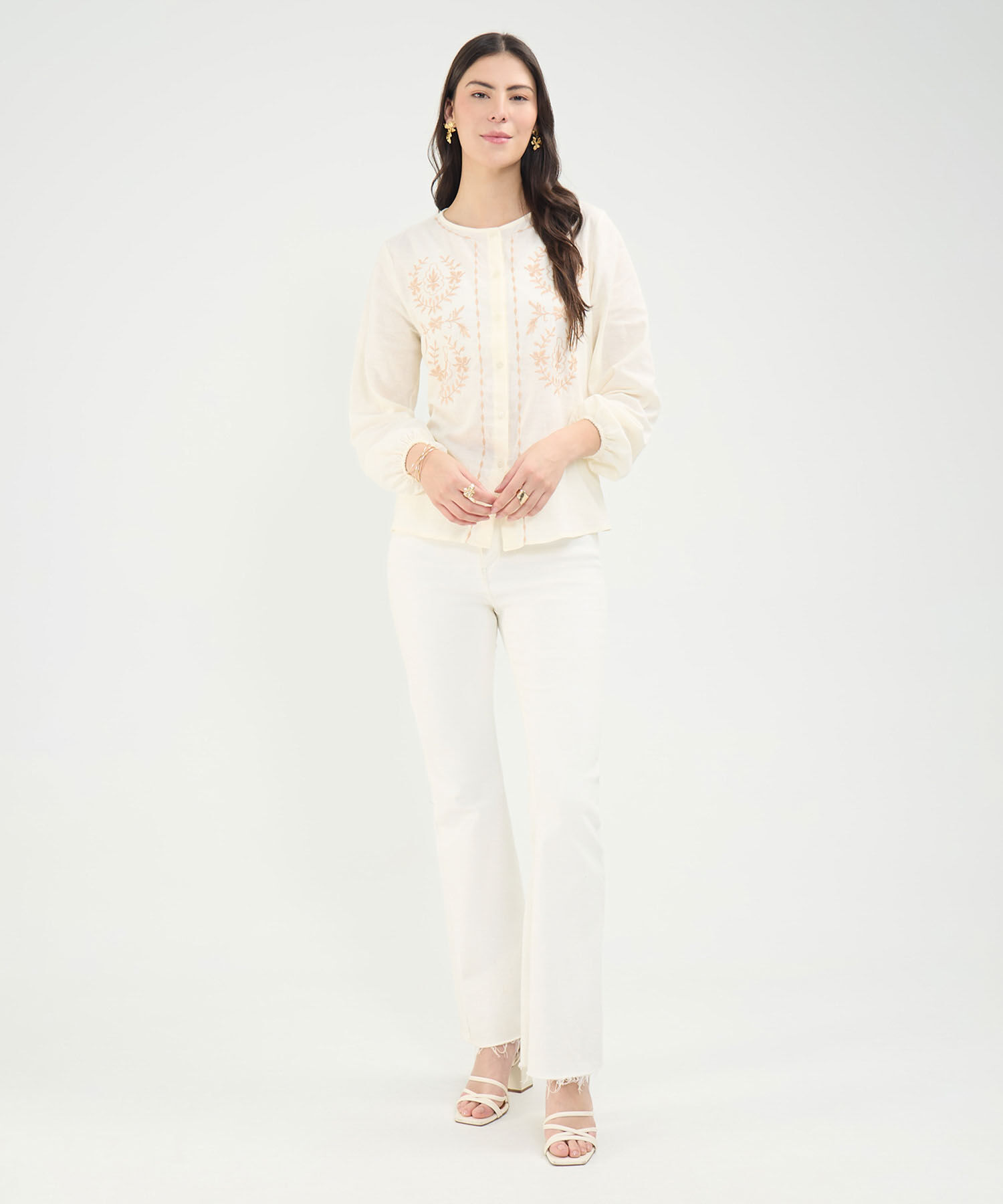 Blusa Bordado Botánico