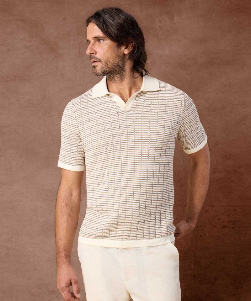 Polo de Punto con Diseño Micro-Texturizado Para Hombre
