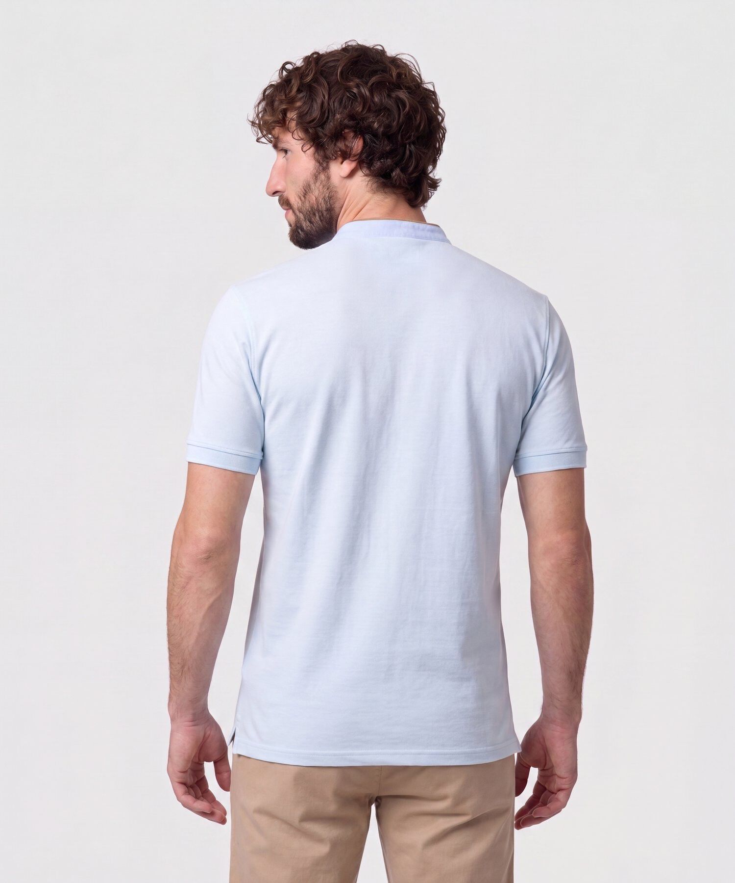 Polo Con Cuello Neru Y Pechera Hombre