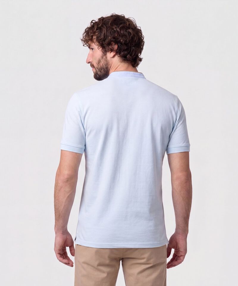 Polo Con Cuello Neru Y Pechera Hombre