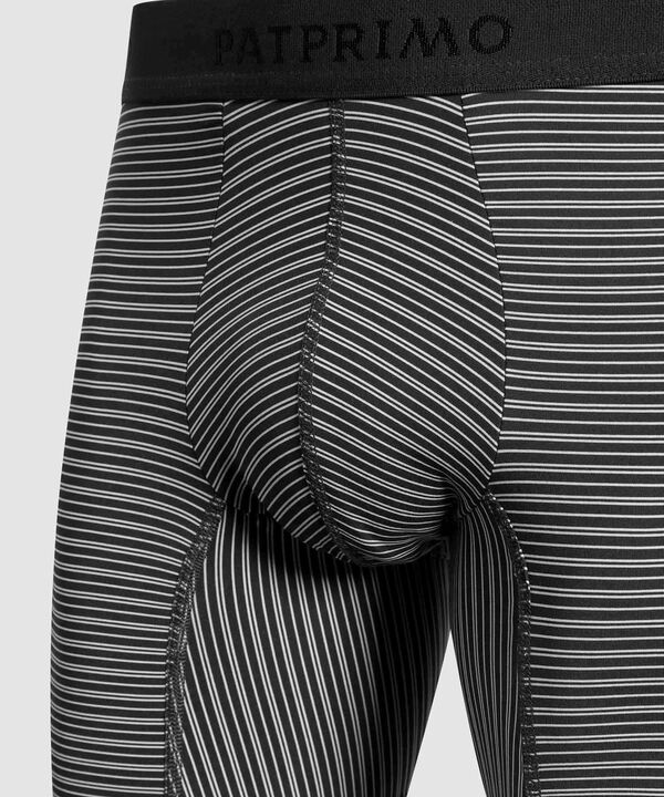 B&oacute;xer Medio Con Estampado De Rayas Horizontales Para Hombre image number null