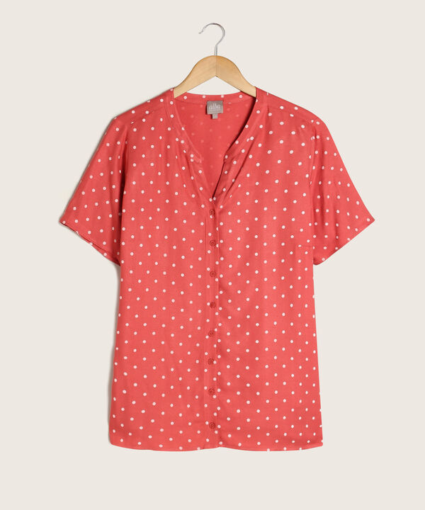 Blusa Manga Corta Con Abotonadura En Frente