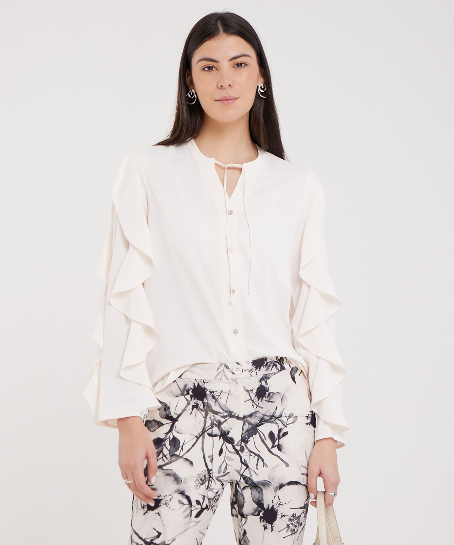 Blusas con volantes en la manga new arrivals