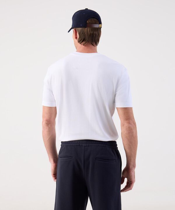 Camiseta de Algodón Esencial para Hombre Cuello Redondo