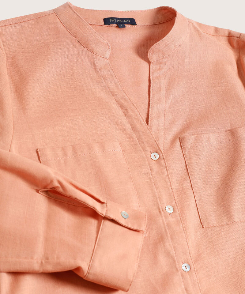 Blusa  Manga Larga Con Bolsillo