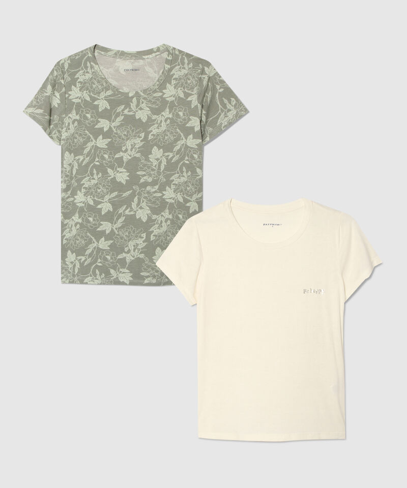 Camiseta Interior Pack X2 Unicolor Con Screen  Estampada