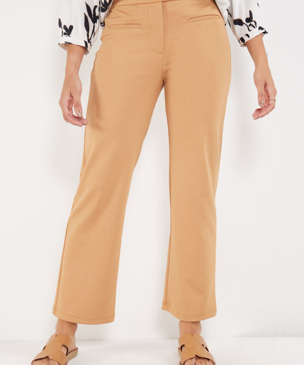 Leggins Unicolor, Tiro Alto, Bota Recta Con Simulación Bolsillos Ribete, Serena