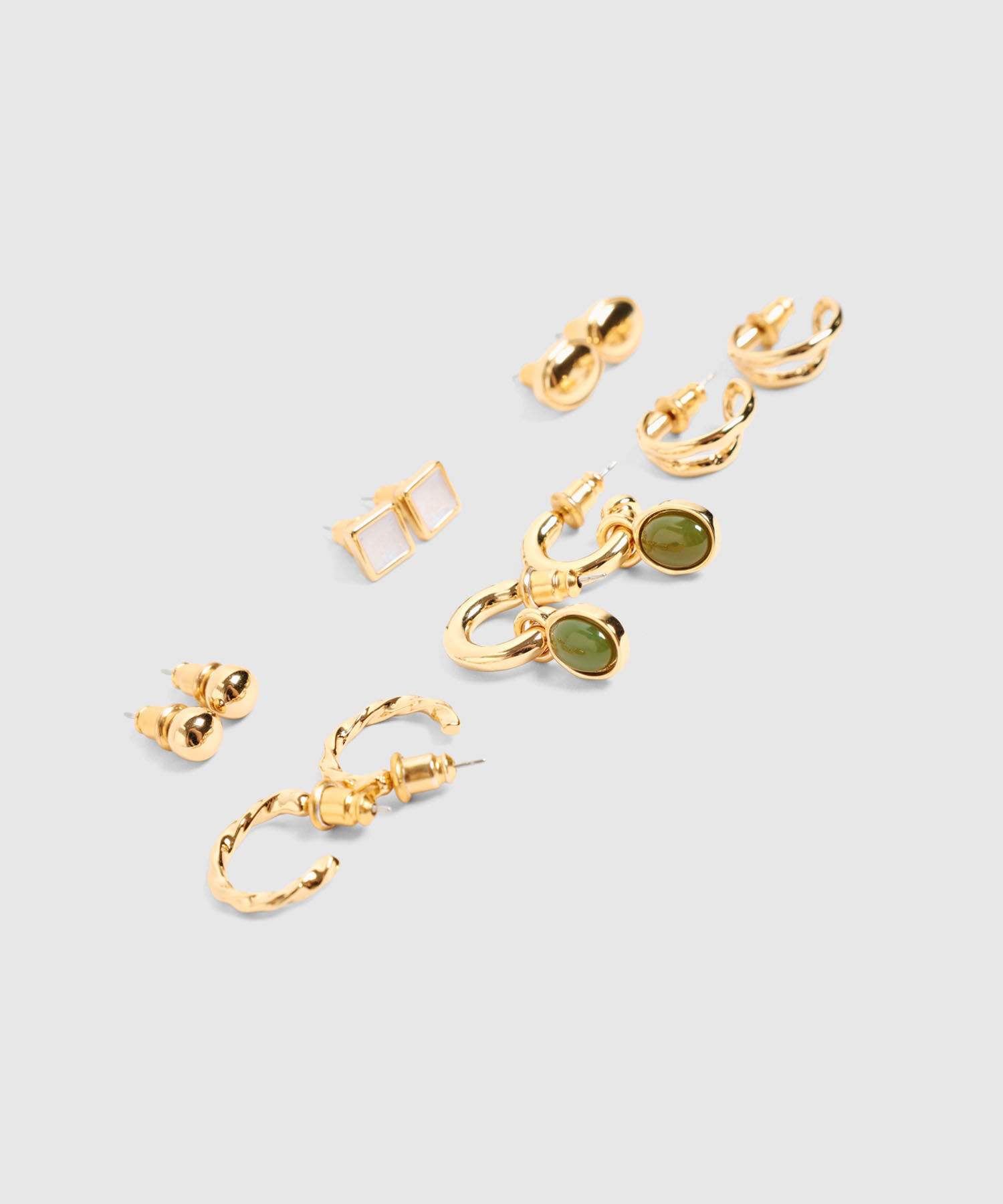 Set Aretes x6 con Dijes para Mujer