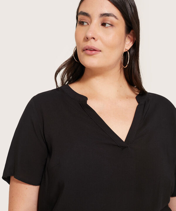 Blusa Manga Corta Escote En V image number null
