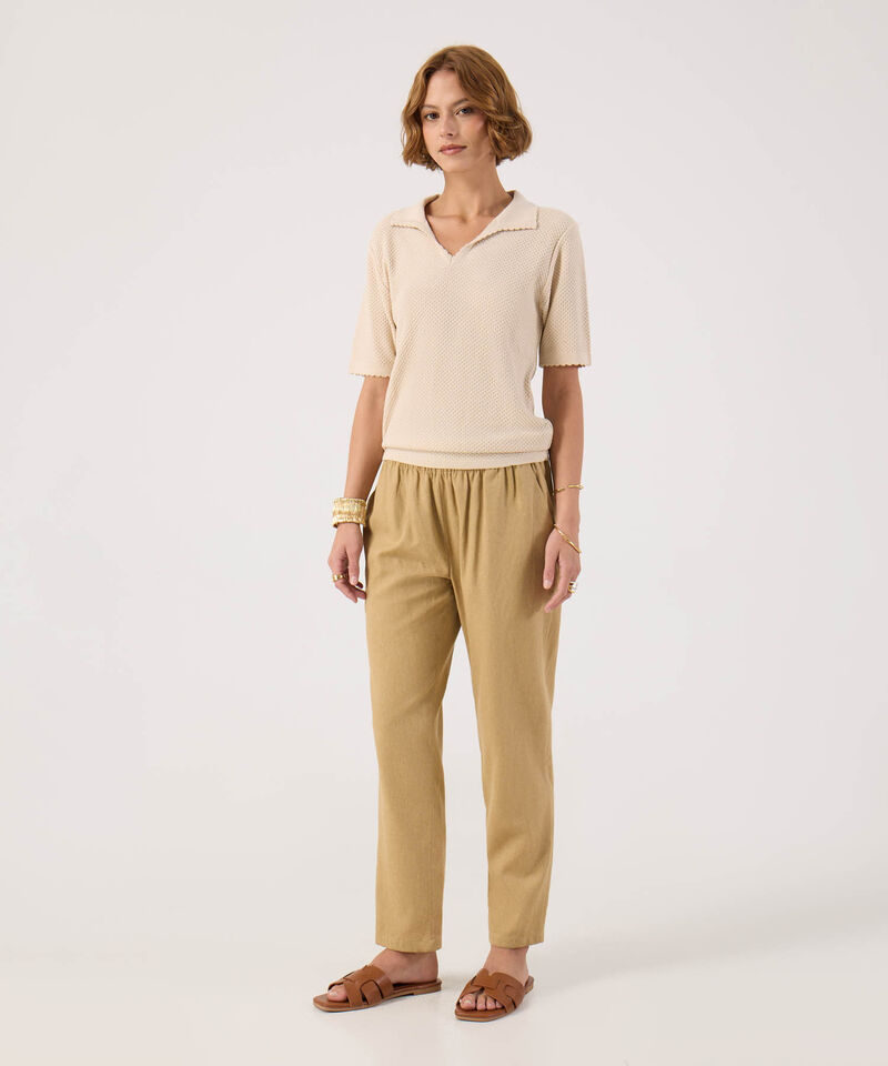 Pantal&oacute;n en Efecto Lino