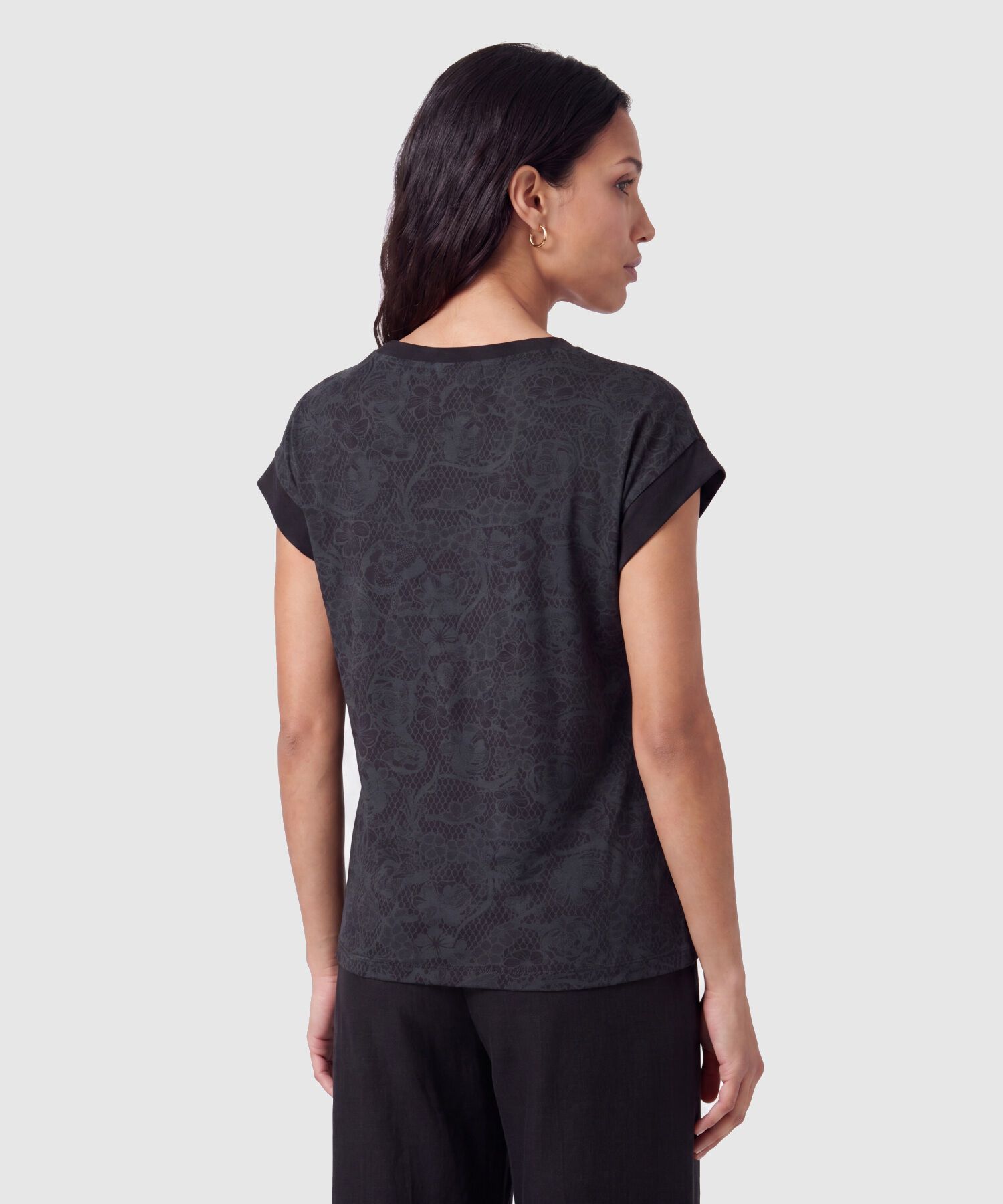 Camiseta Cuello V Manga Corta Mujer