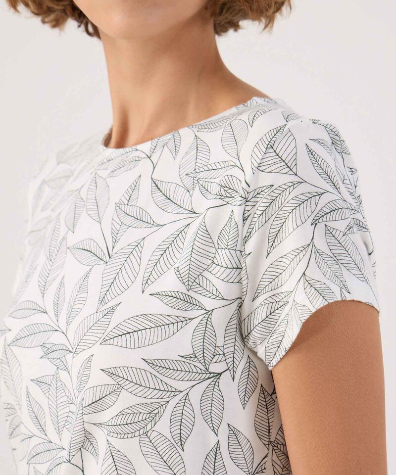 Camiseta Con Estampado Florar 